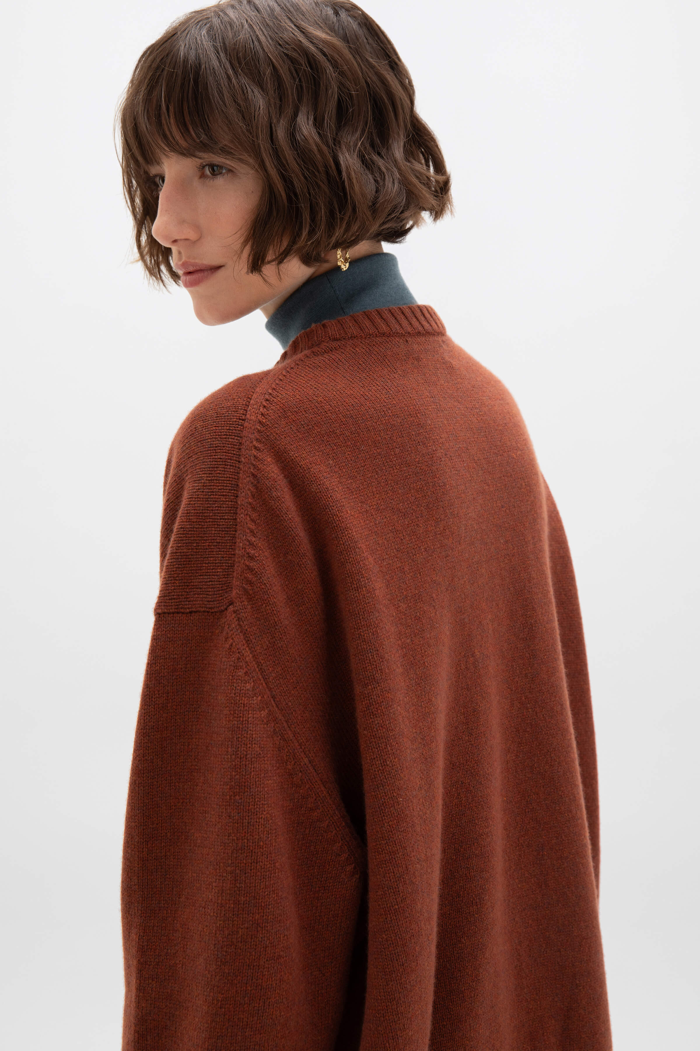 Johnstons of Elgin - Oversized Red Cashmere Jumper