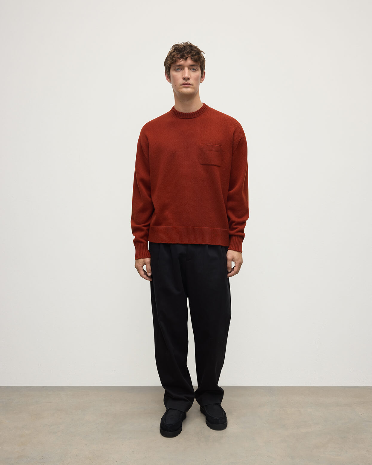Johnstons of Elgin - Oversized Dark Red Cashmere Jumper
