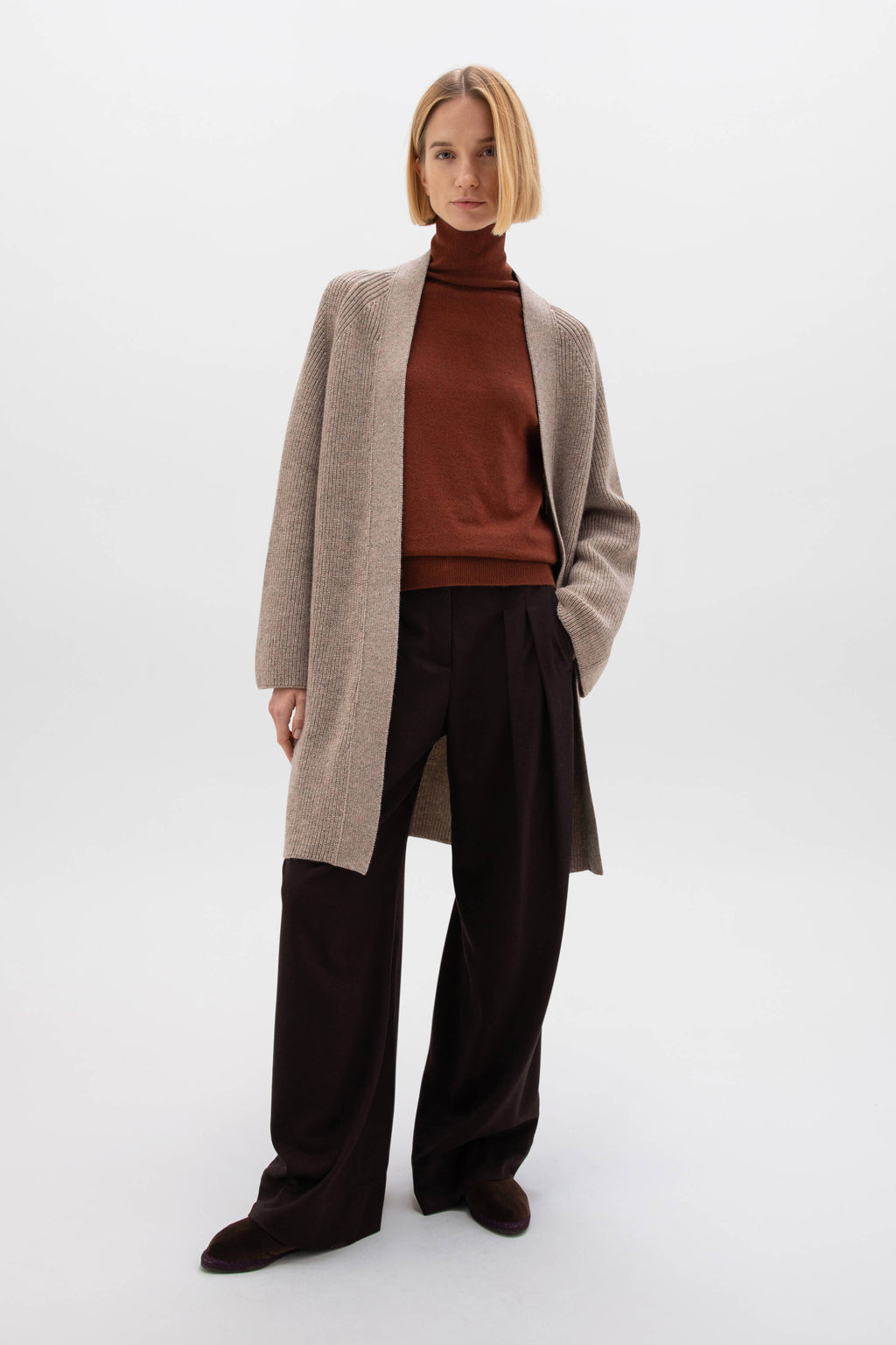 Johnstons of Elgin - Classic Cashmere Roll Neck Red Jumper