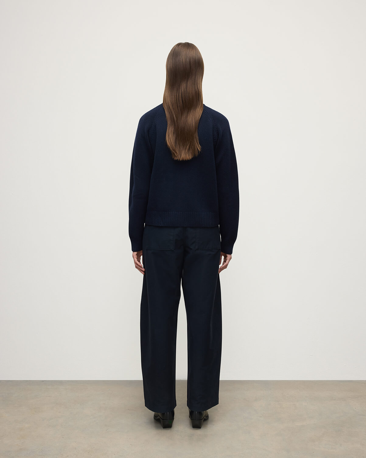 Johnstons of Elgin - Relaxed Fit Dark Navy Cashmere Cardigan