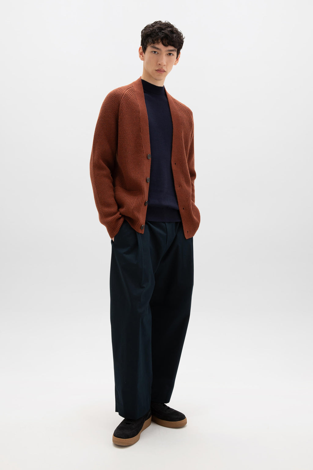 Johnstons of Elgin - Relaxed Red Cashmere Cardigan