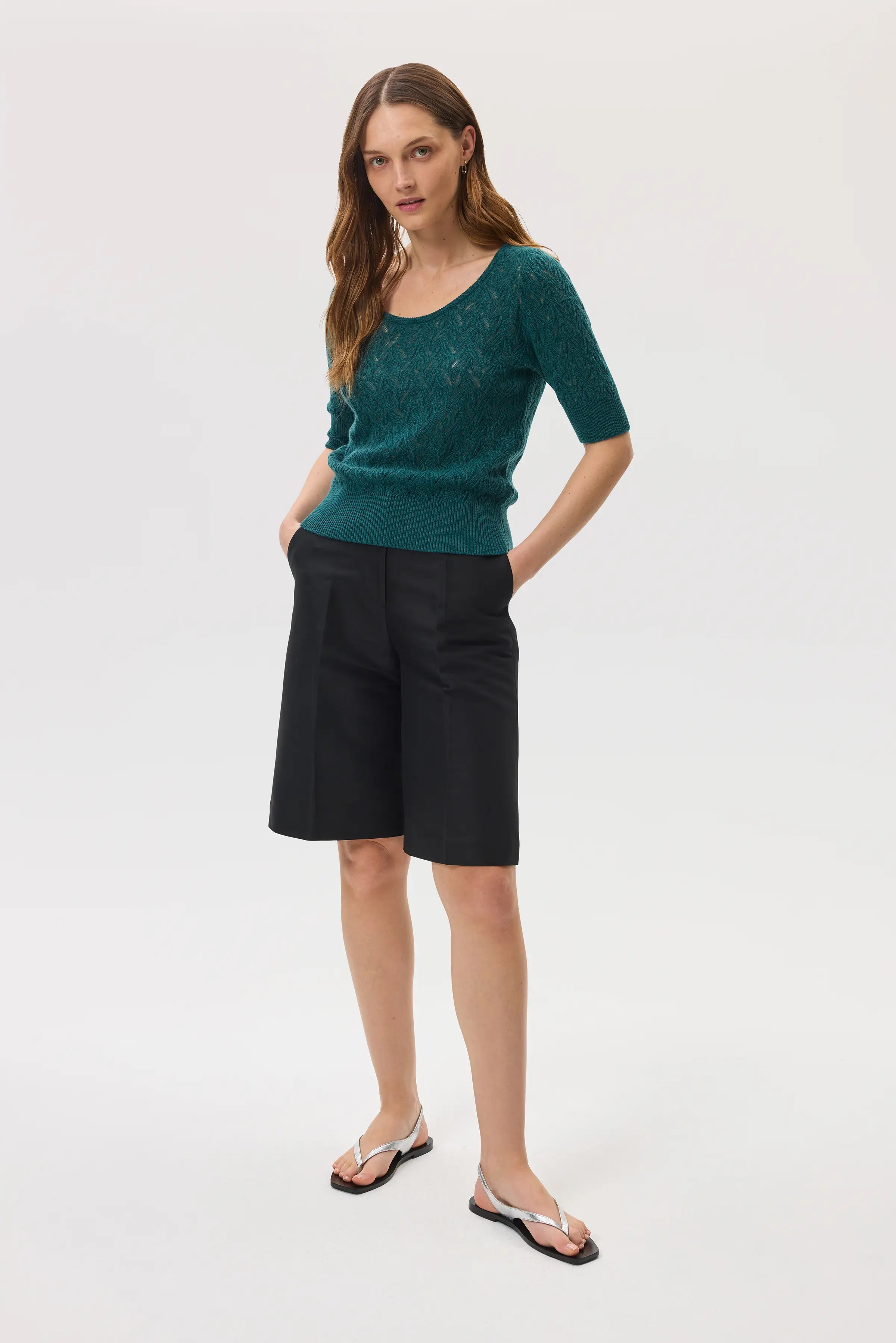 Johnstons of Elgin - Feather Lace Cashmere Jumper