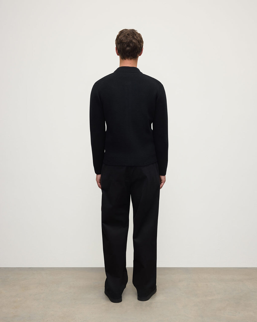 Johnstons of Elgin - Cashmere Milano Stitch Black Zip Jacket