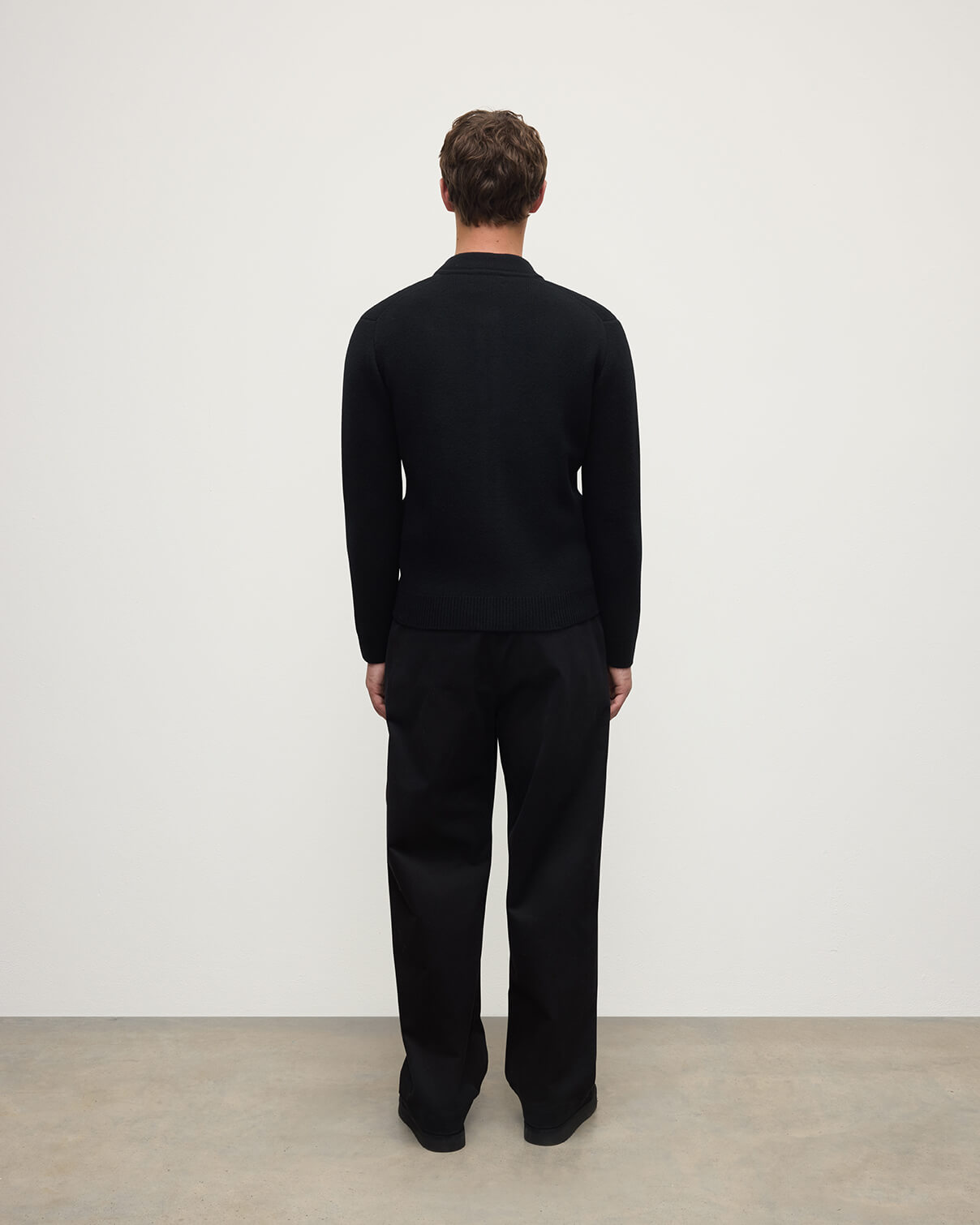 Johnstons of Elgin - Cashmere Milano Stitch Black Zip Jacket