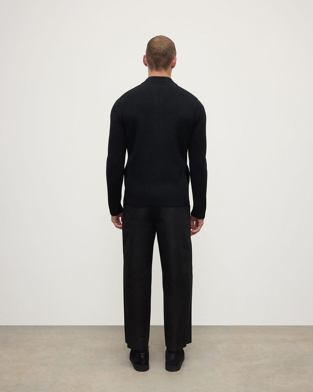Johnstons of Elgin - Milano Stitch Black Cashmere Baseball Jacket