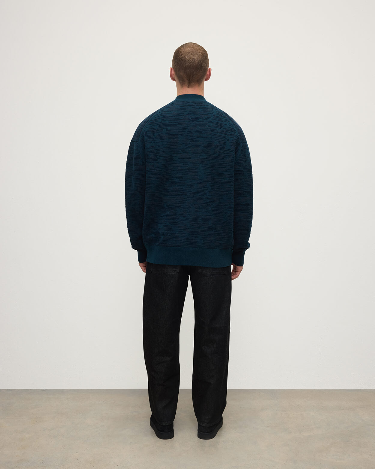 Johnstons of Elgin - Plaited Texture Dark Green Cashmere Cardigan