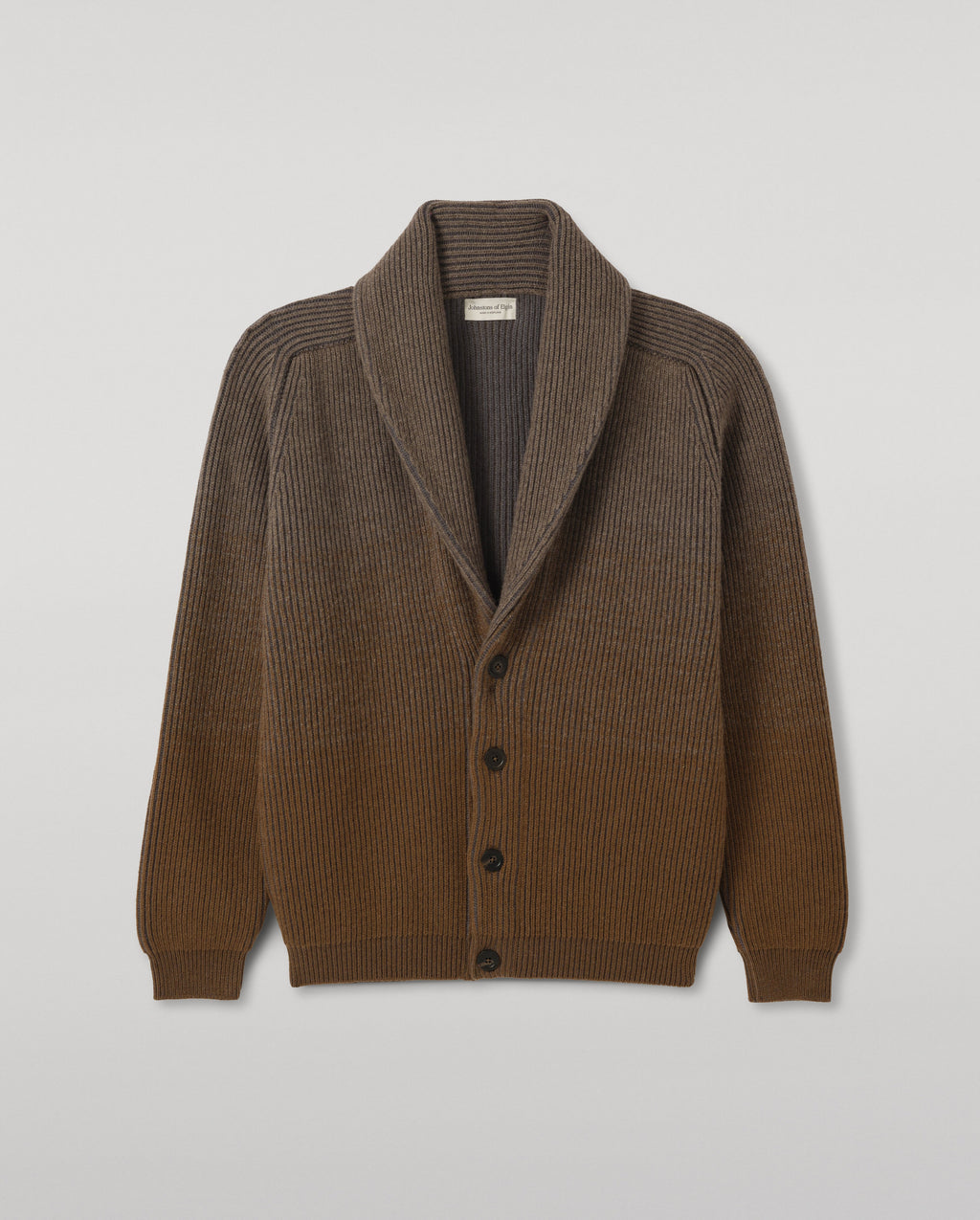 Johnstons of Elgin - Pioneer Green Shawl Collar Cashmere Cardigan
