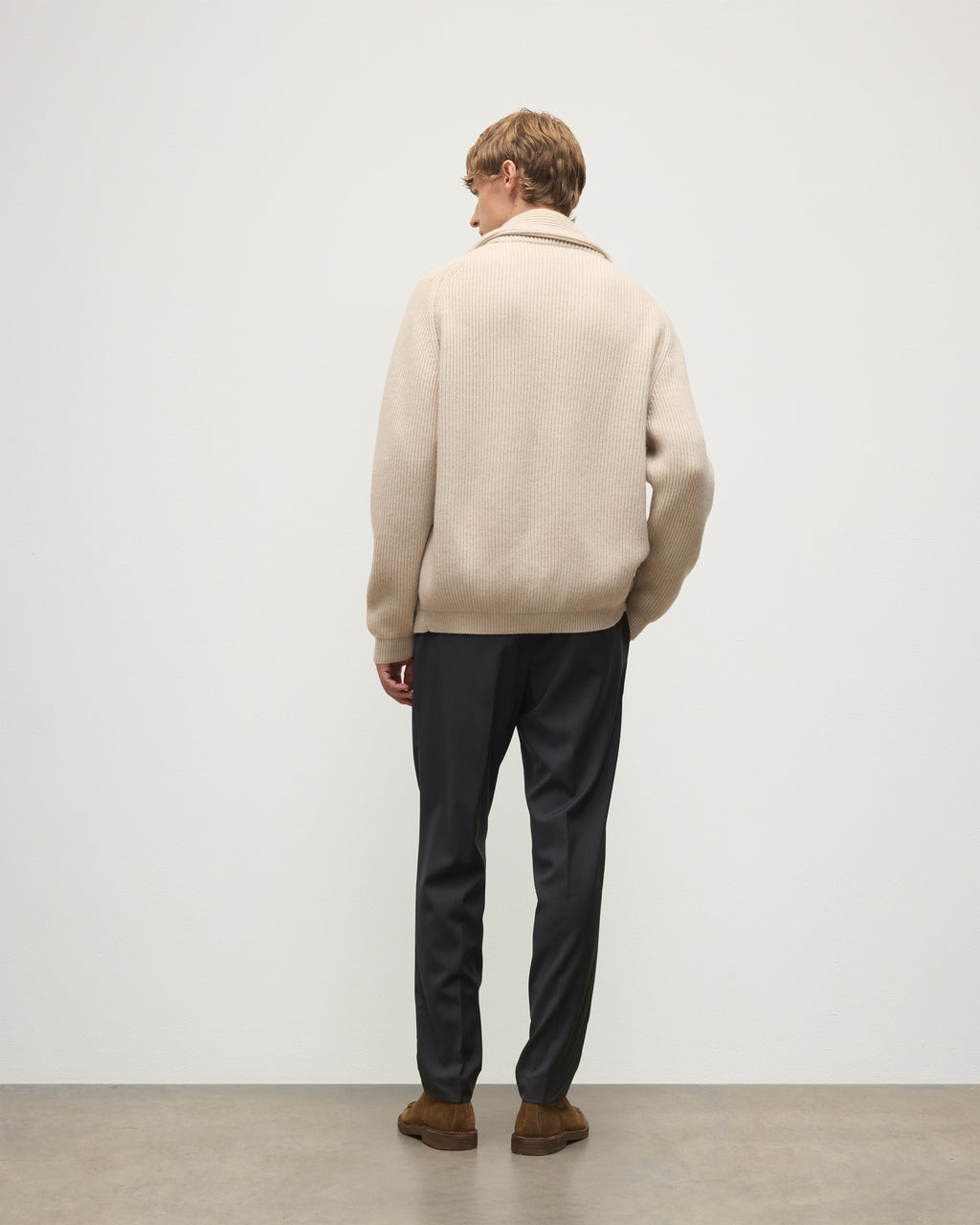 Johnstons of Elgin - Pioneer Natural Shawl Collar Cashmere Cardigan