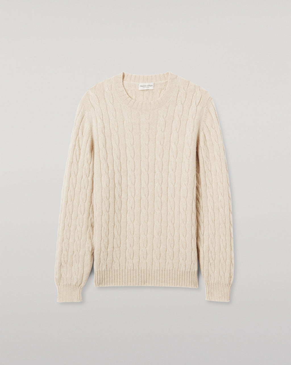 Johnstons of Elgin - Calder Natural Cable Cashmere Jumper