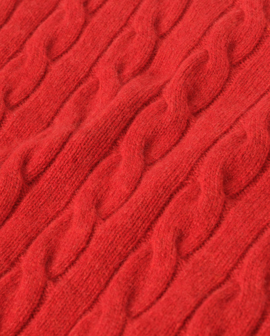 Johnstons of Elgin - Calder Red Cable Cashmere Jumper