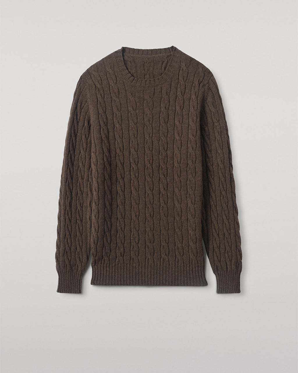 Johnstons of Elgin - Calder Brown Cable Cashmere Jumper