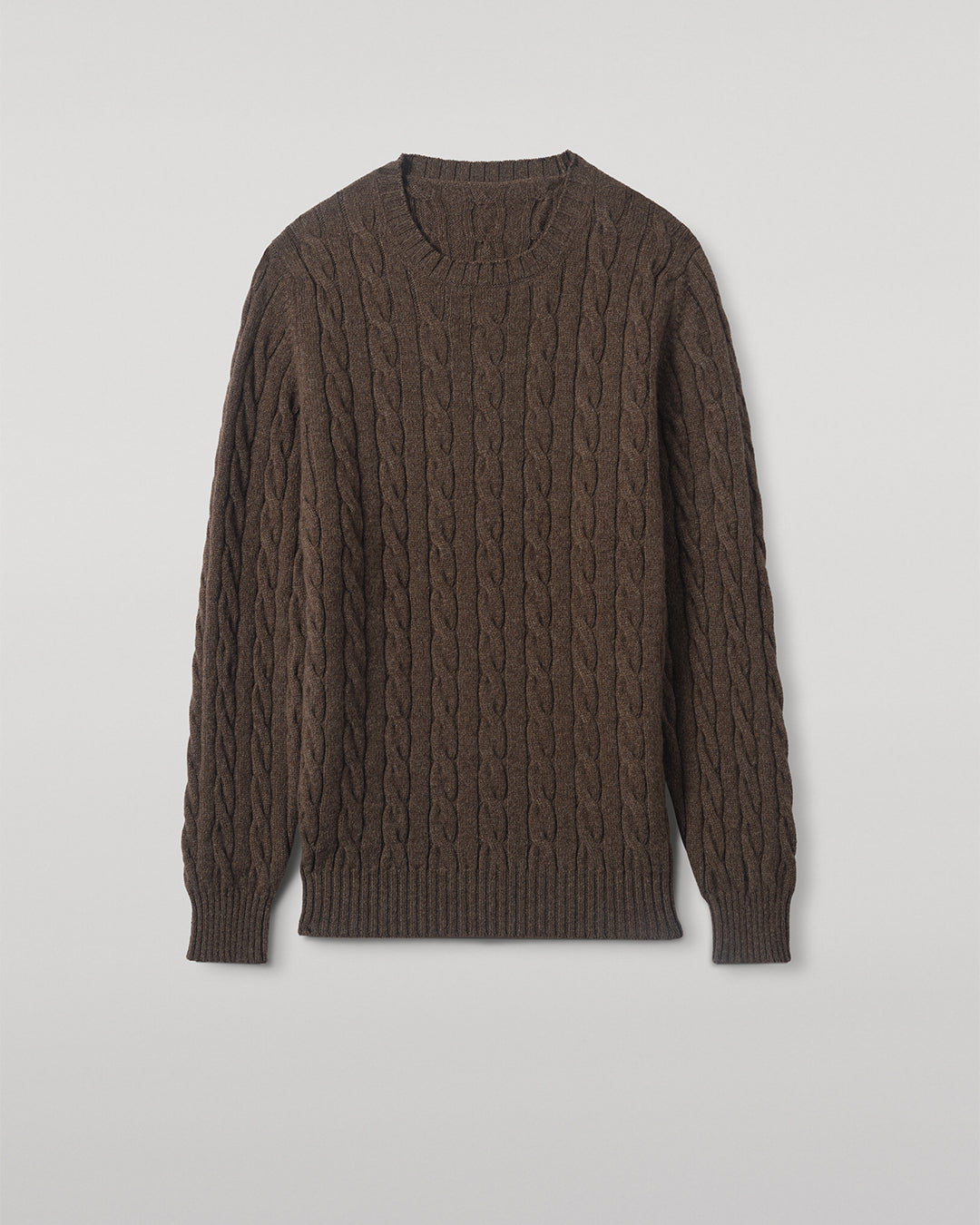 Johnstons of Elgin - Calder Brown Cable Cashmere Jumper