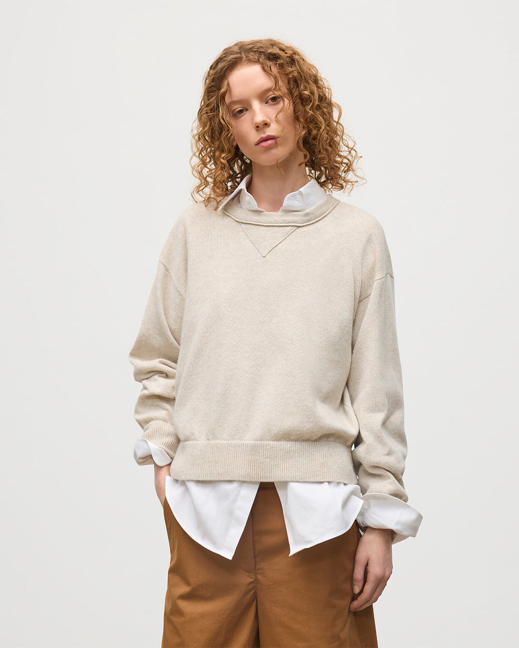 Johnstons of Elgin - Stella Natural Cashmere Sweatshirt