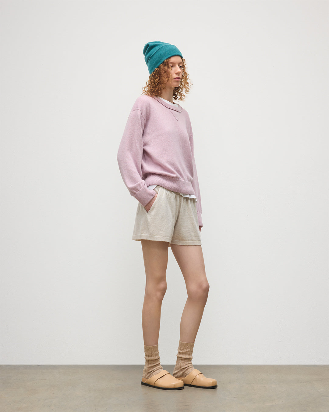 Johnstons of Elgin - Stella Light Pink Cashmere Sweatshirt