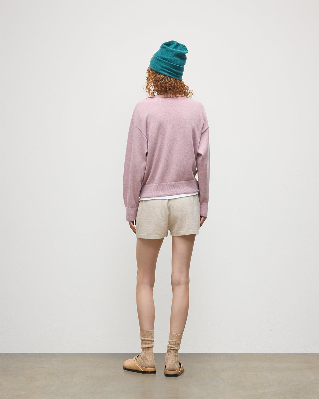 Johnstons of Elgin - Stella Light Pink Cashmere Sweatshirt