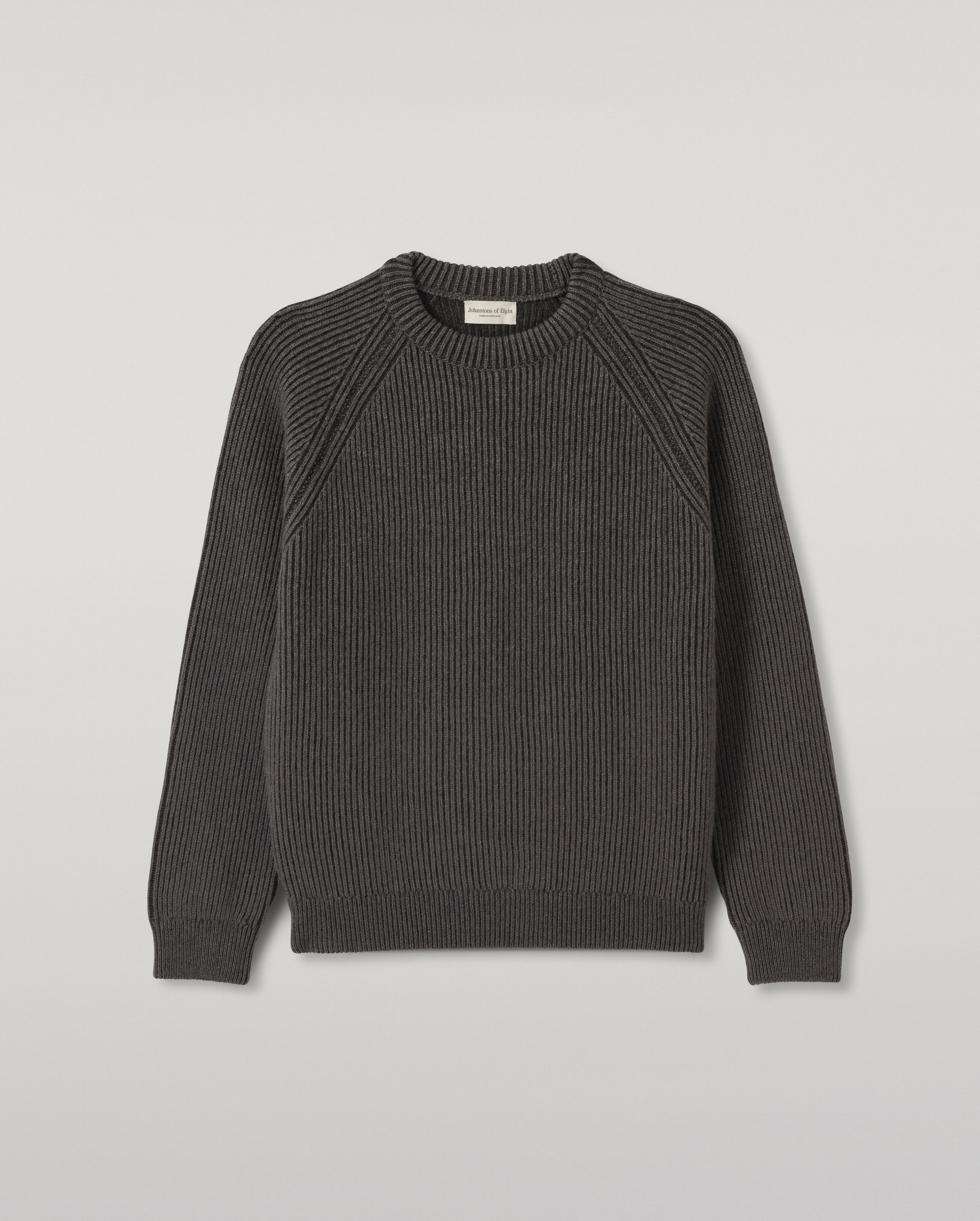 Johnstons of Elgin - Pioneer Ombre Grey Cashmere Jumper