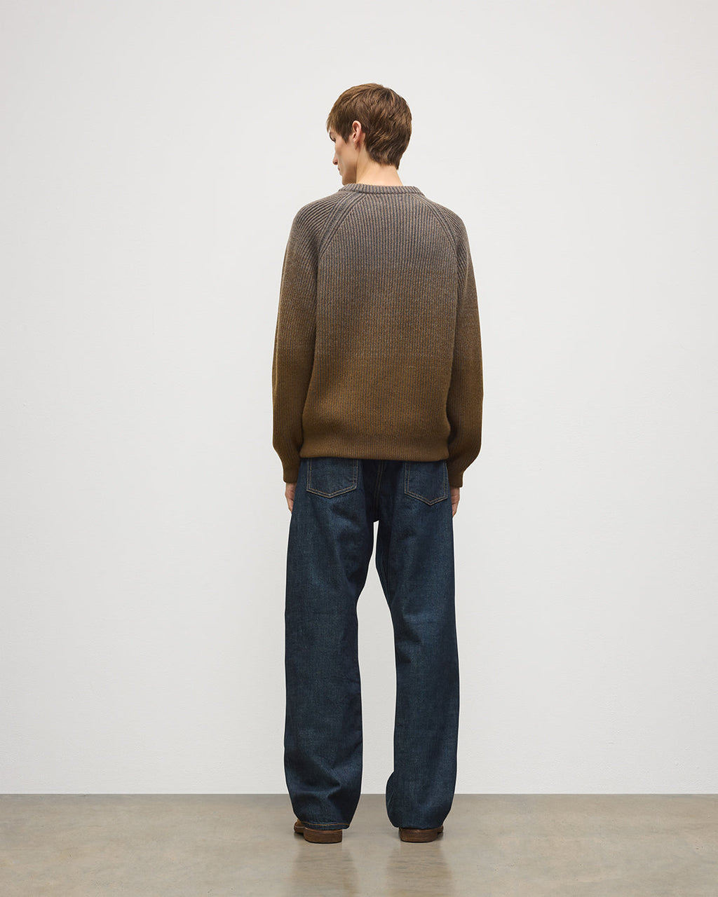 Johnstons of Elgin - Pioneer Ombre Green Cashmere Jumper