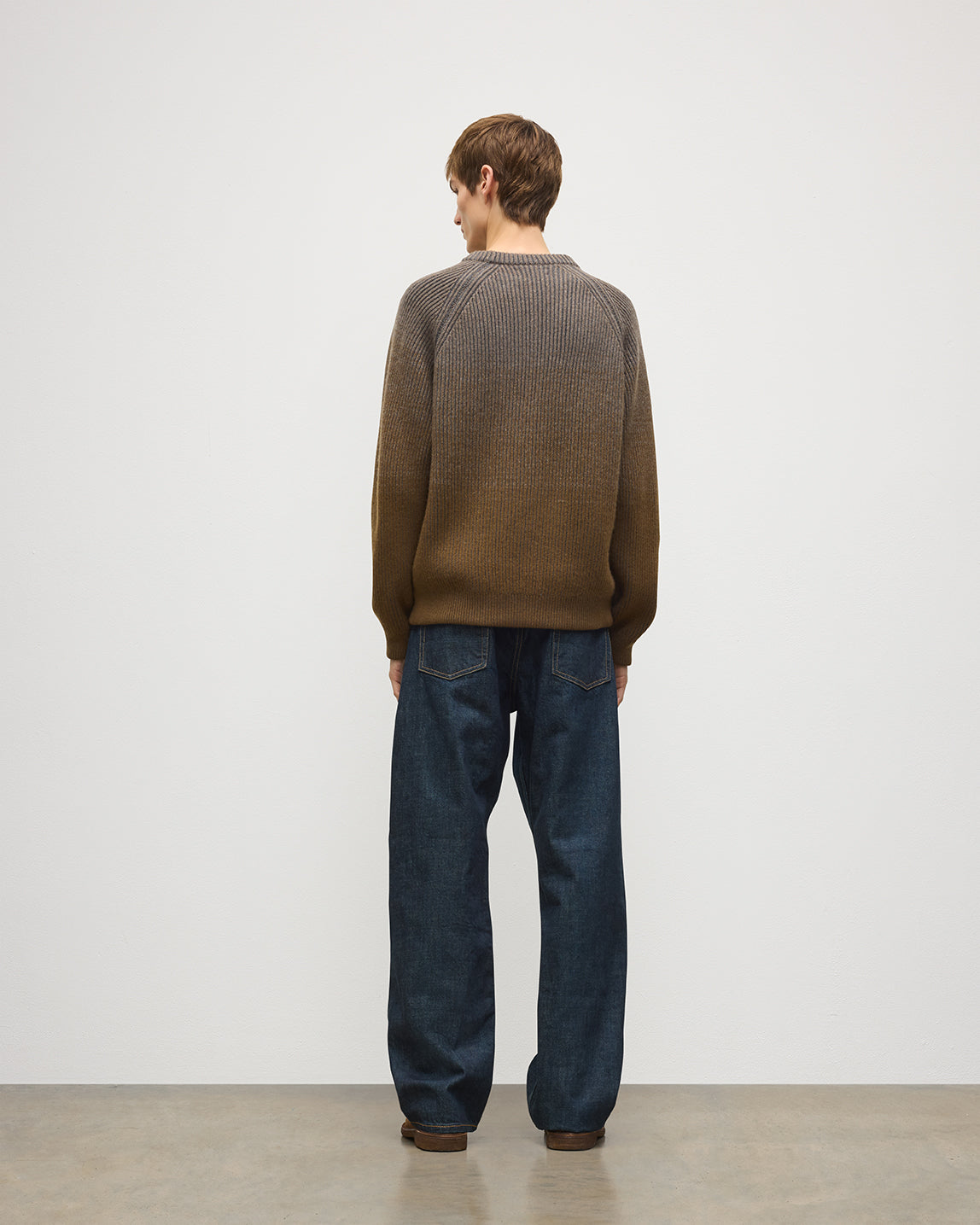 Johnstons of Elgin - Pioneer Ombre Green Cashmere Jumper