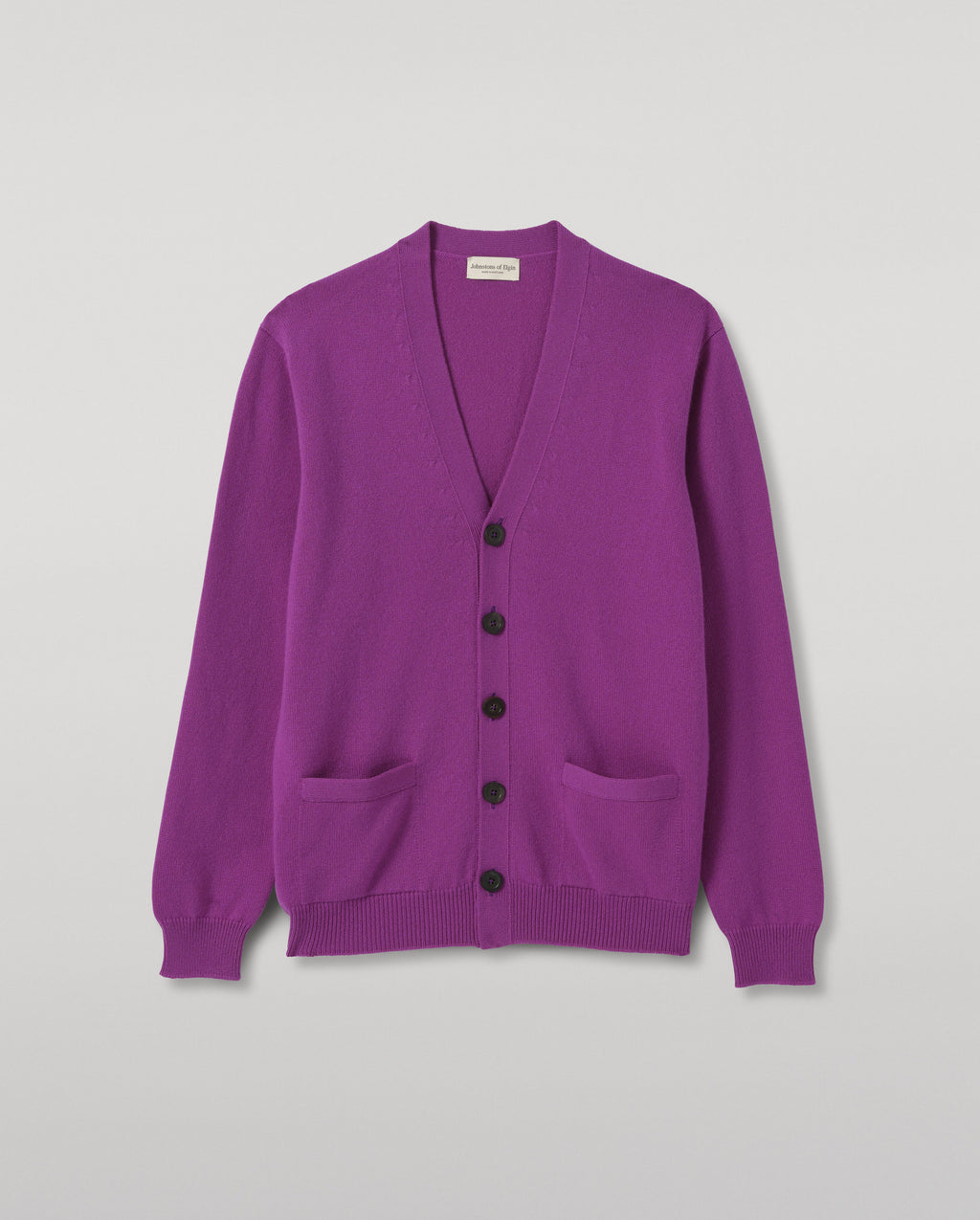 Johnstons of Elgin - Redpath Purple Cashmere Cardigan