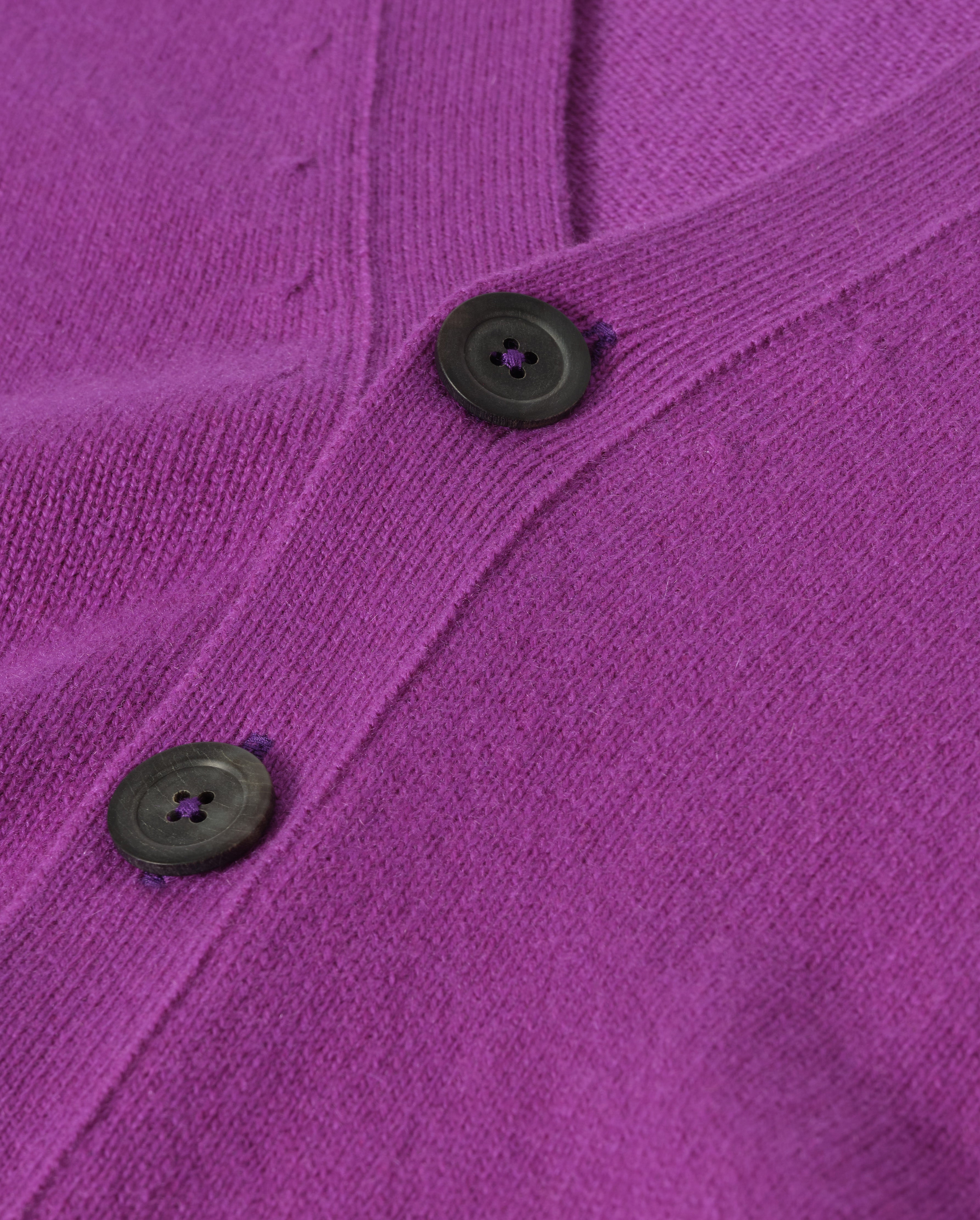 Johnstons of Elgin - Redpath Purple Cashmere Cardigan