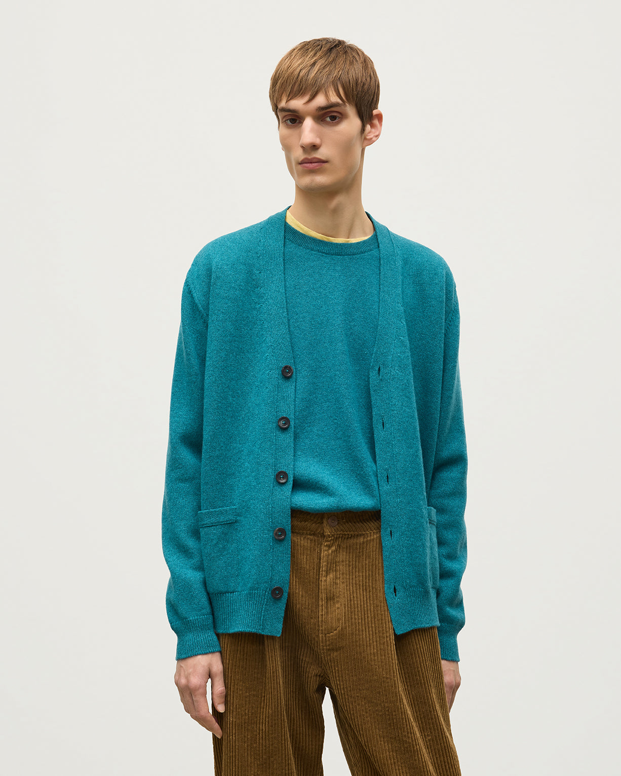 Johnstons of Elgin - Redpath Green Cashmere Cardigan