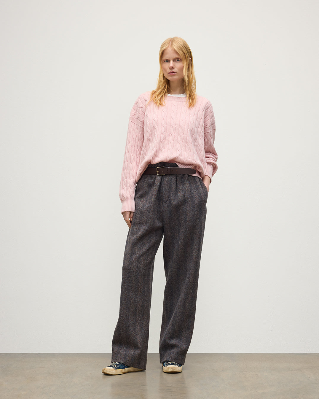 Johnstons of Elgin - Kylesku Pink Cashmere Jumper