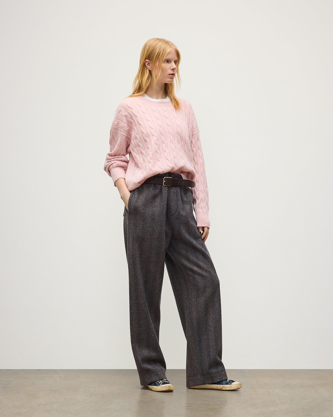 Johnstons of Elgin - Kylesku Pink Cashmere Jumper