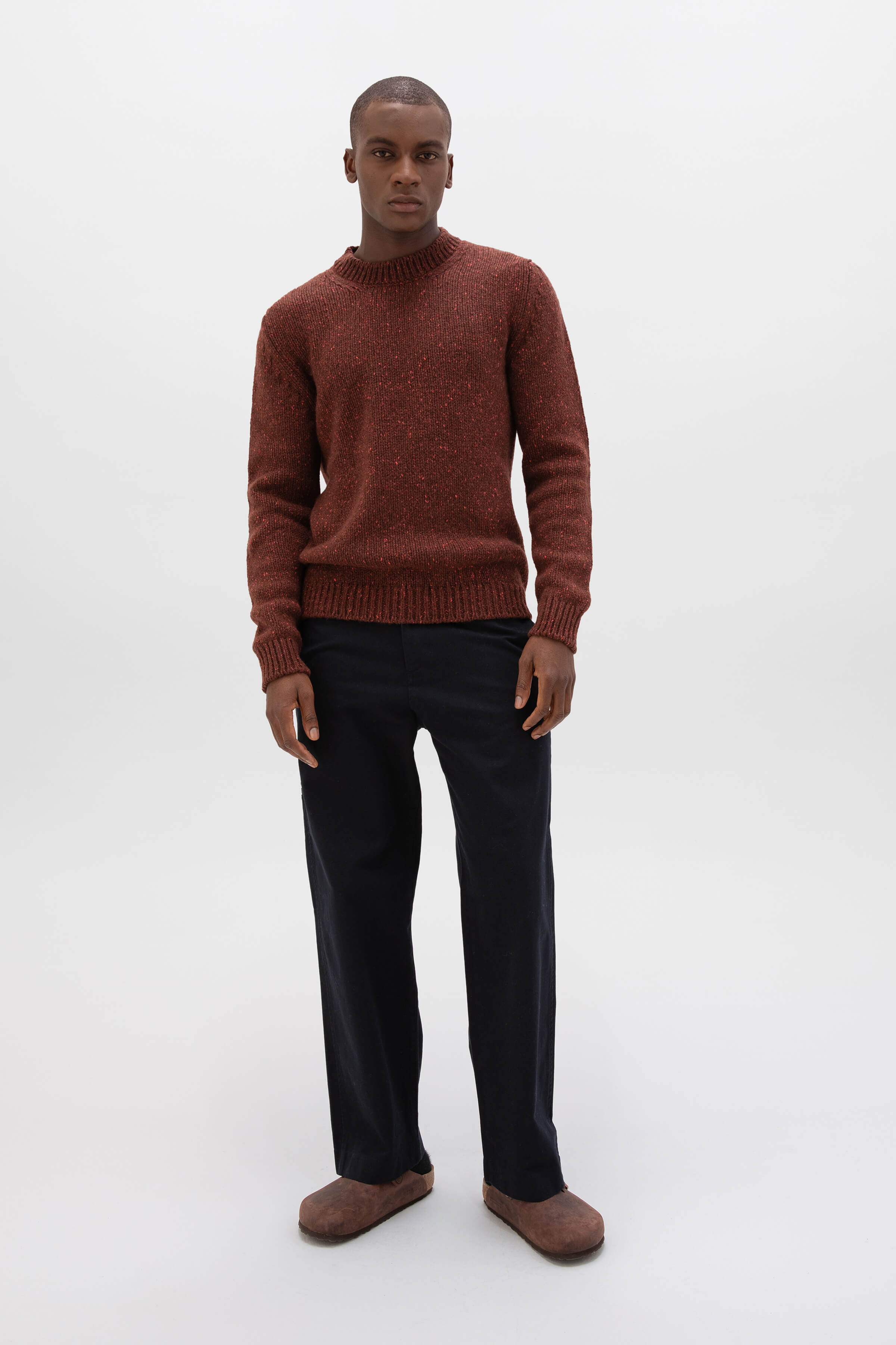 Johnstons of Elgin - Aran Cashmere Donegal Red Jumper