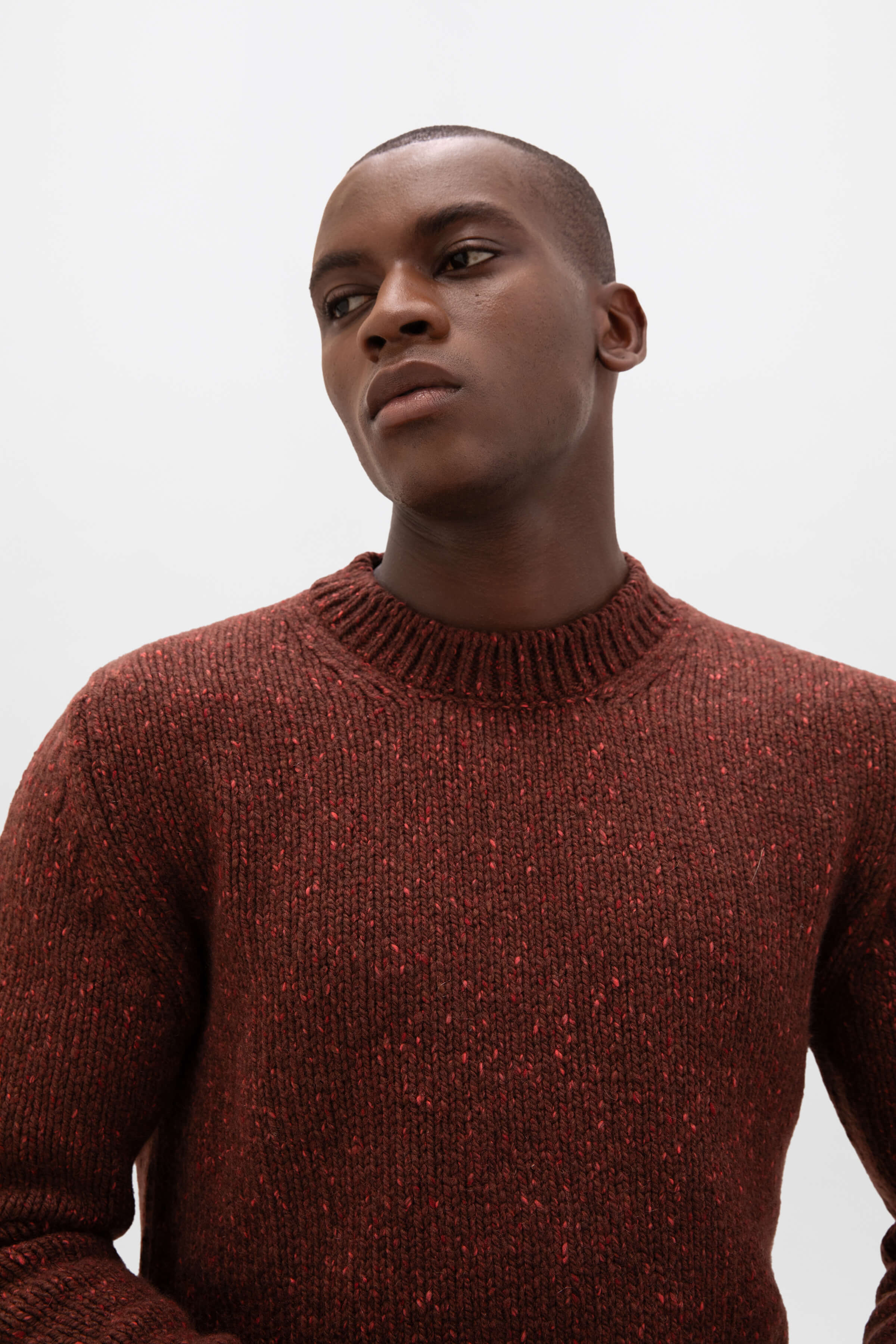 Johnstons of Elgin - Aran Cashmere Donegal Red Jumper