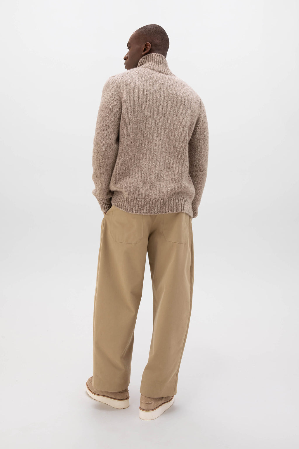 Johnstons of Elgin - Donegal Cashmere Light Brown Cardigan