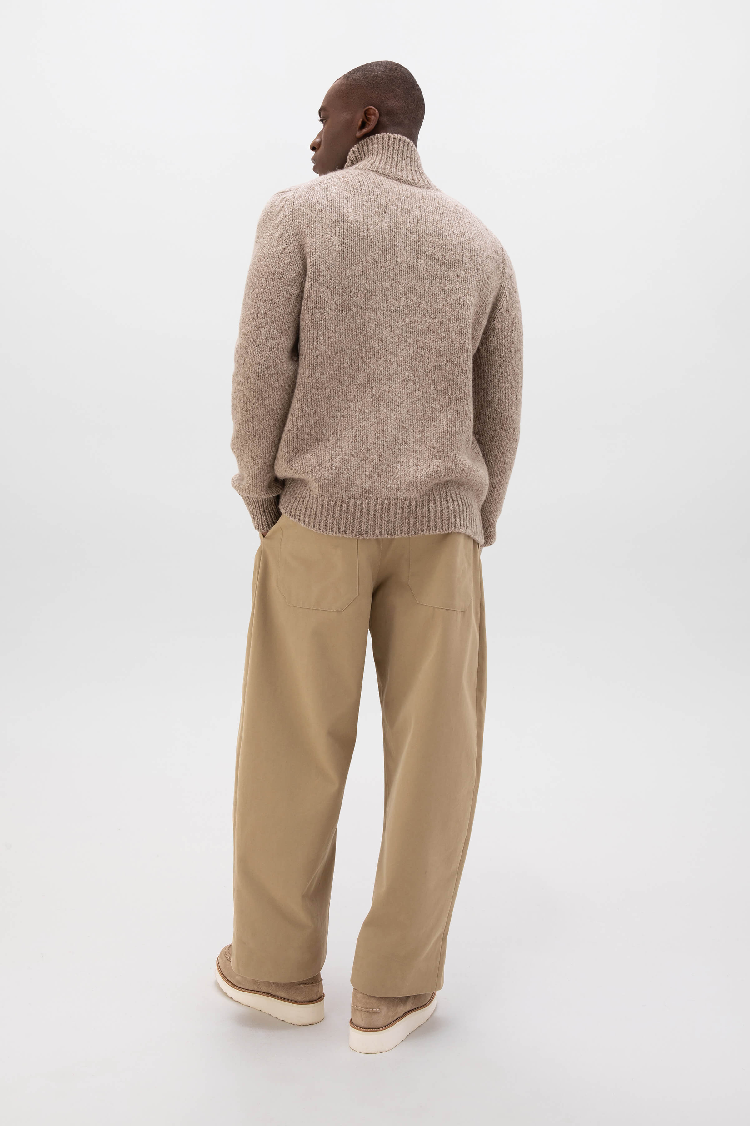 Johnstons of Elgin - Donegal Cashmere Light Brown Cardigan