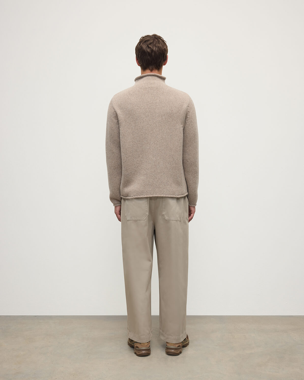 Johnstons of Elgin - Light Brown Cashmere Turtleneck Jumper