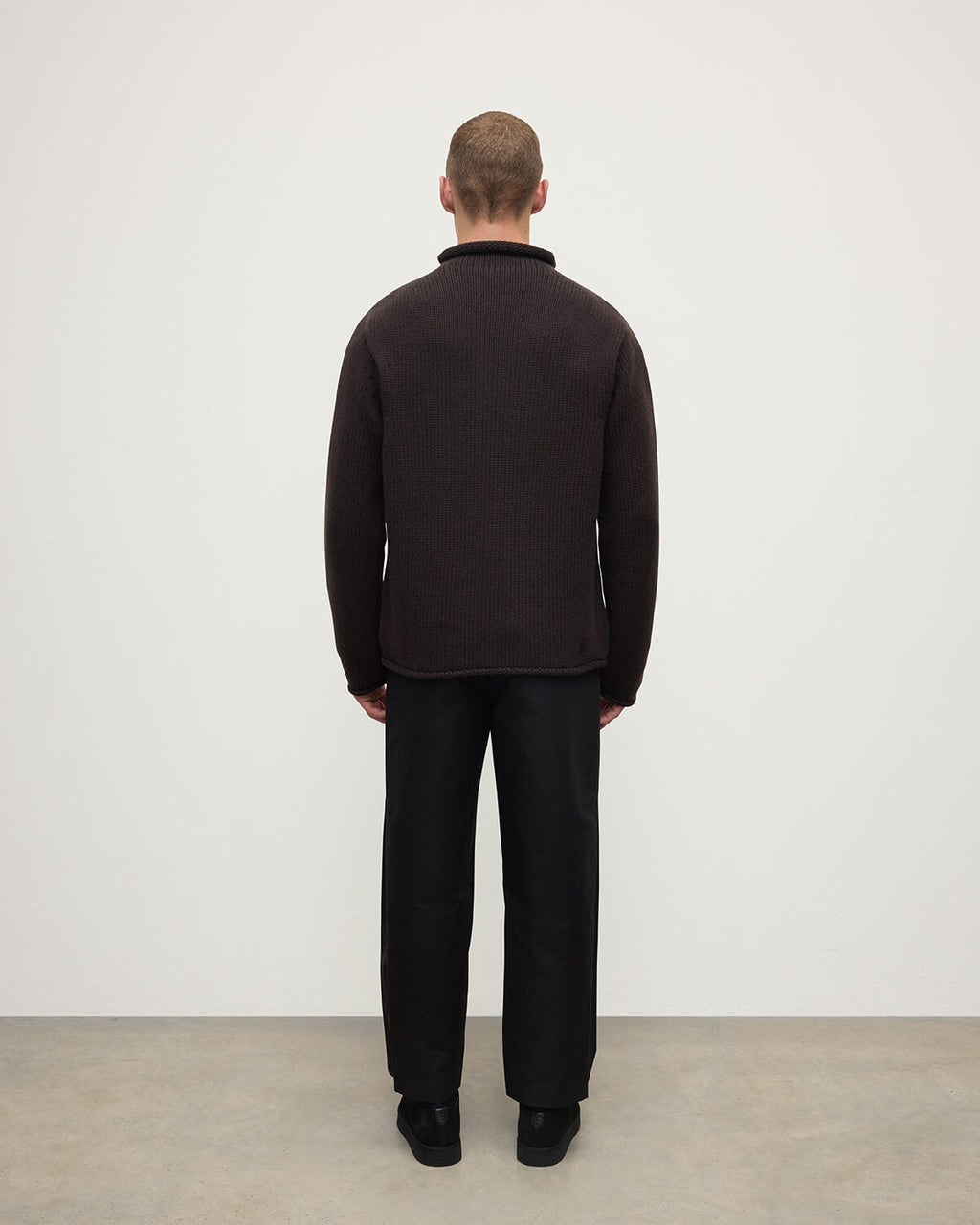 Johnstons of Elgin - Dark Brown Cashmere Turtleneck Jumper
