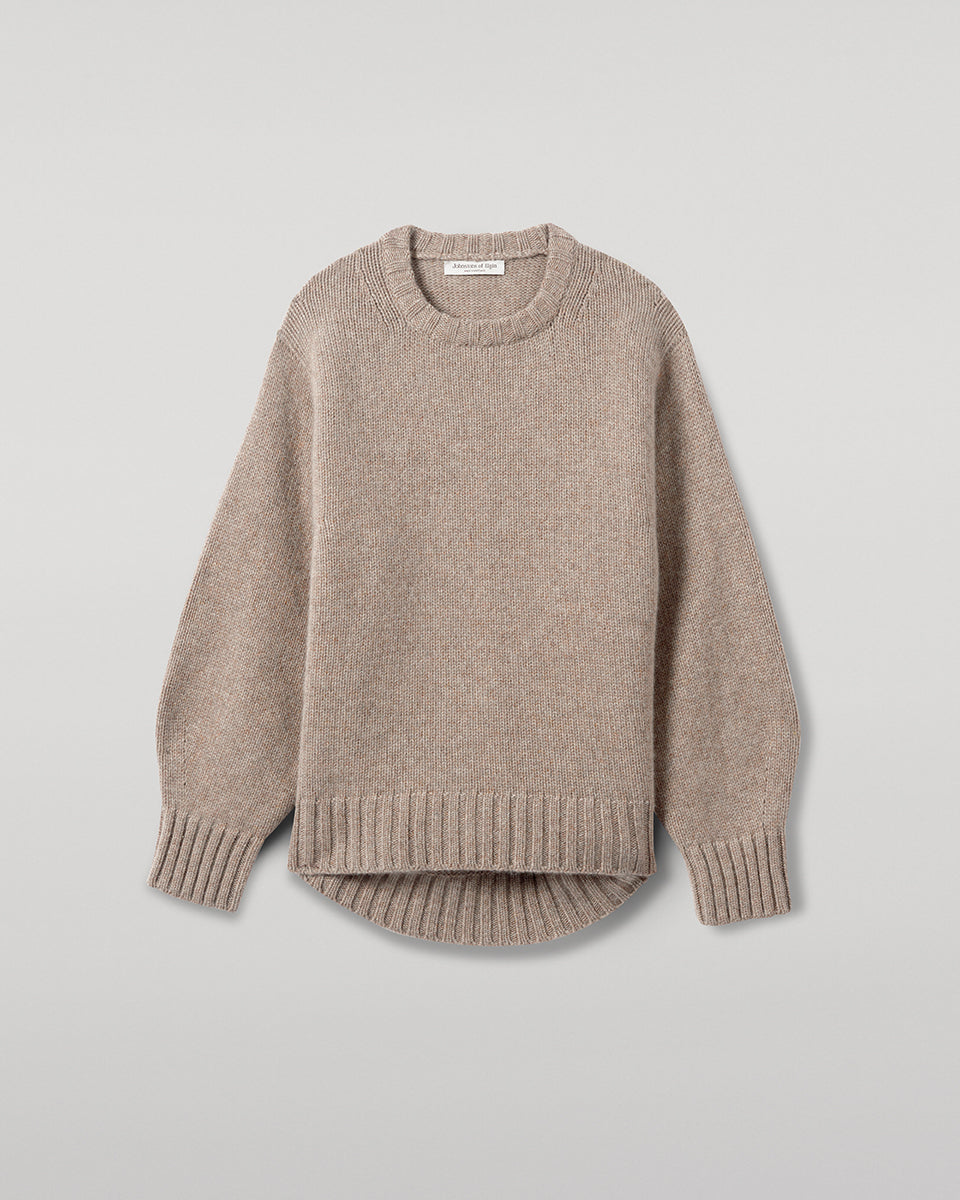 Johnstons of Elgin - Relaxed Light Brown Cashmere Jumper