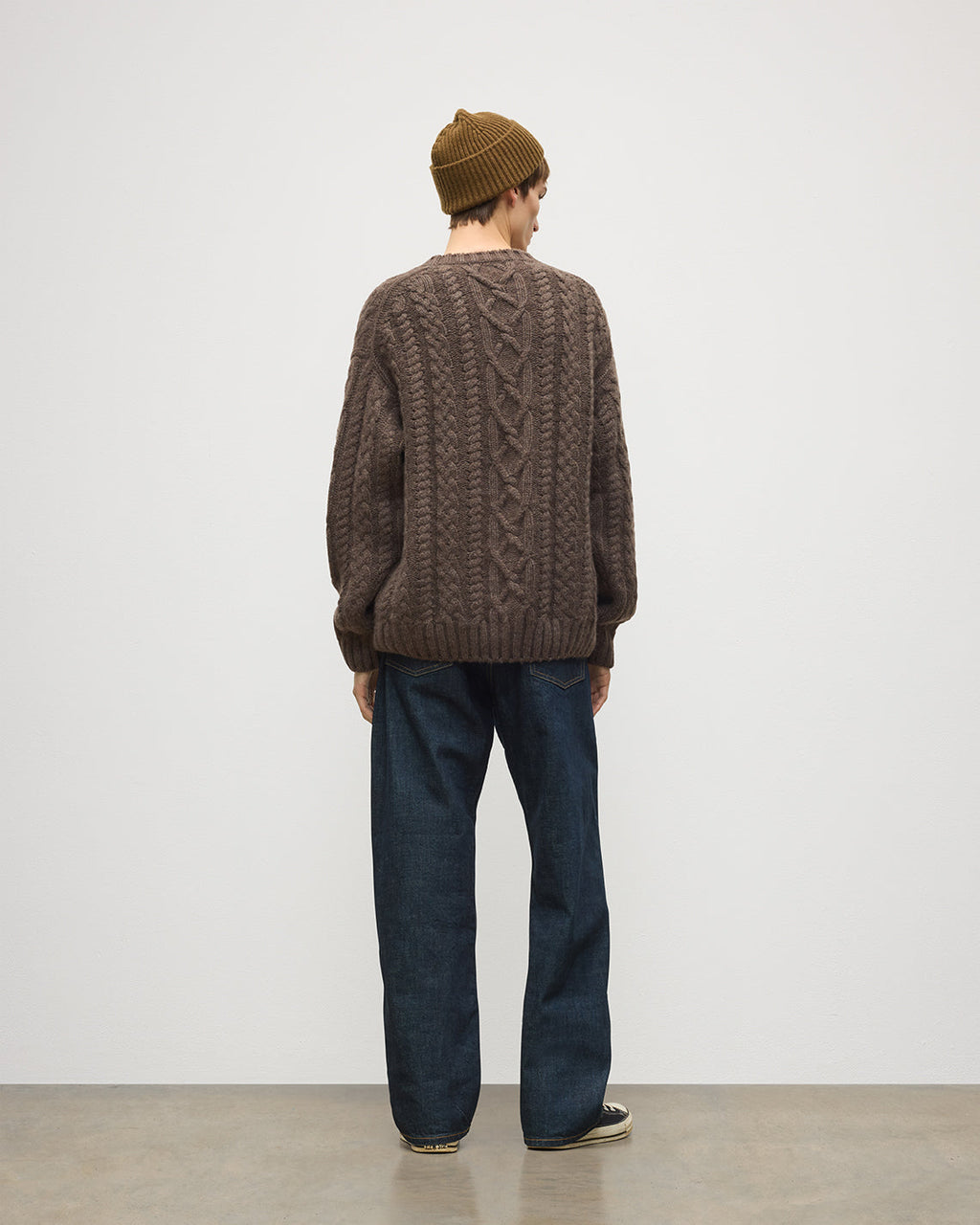 Johnstons of Elgin - MacDonald Brown Aran Cable Cashmere Jumper