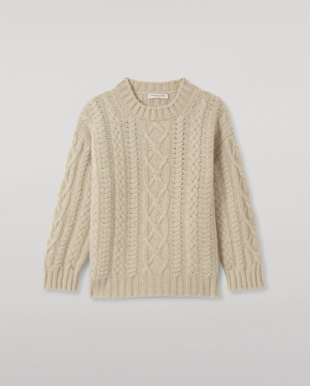 Johnstons of Elgin - Mabel Natural Aran Cable Jumper