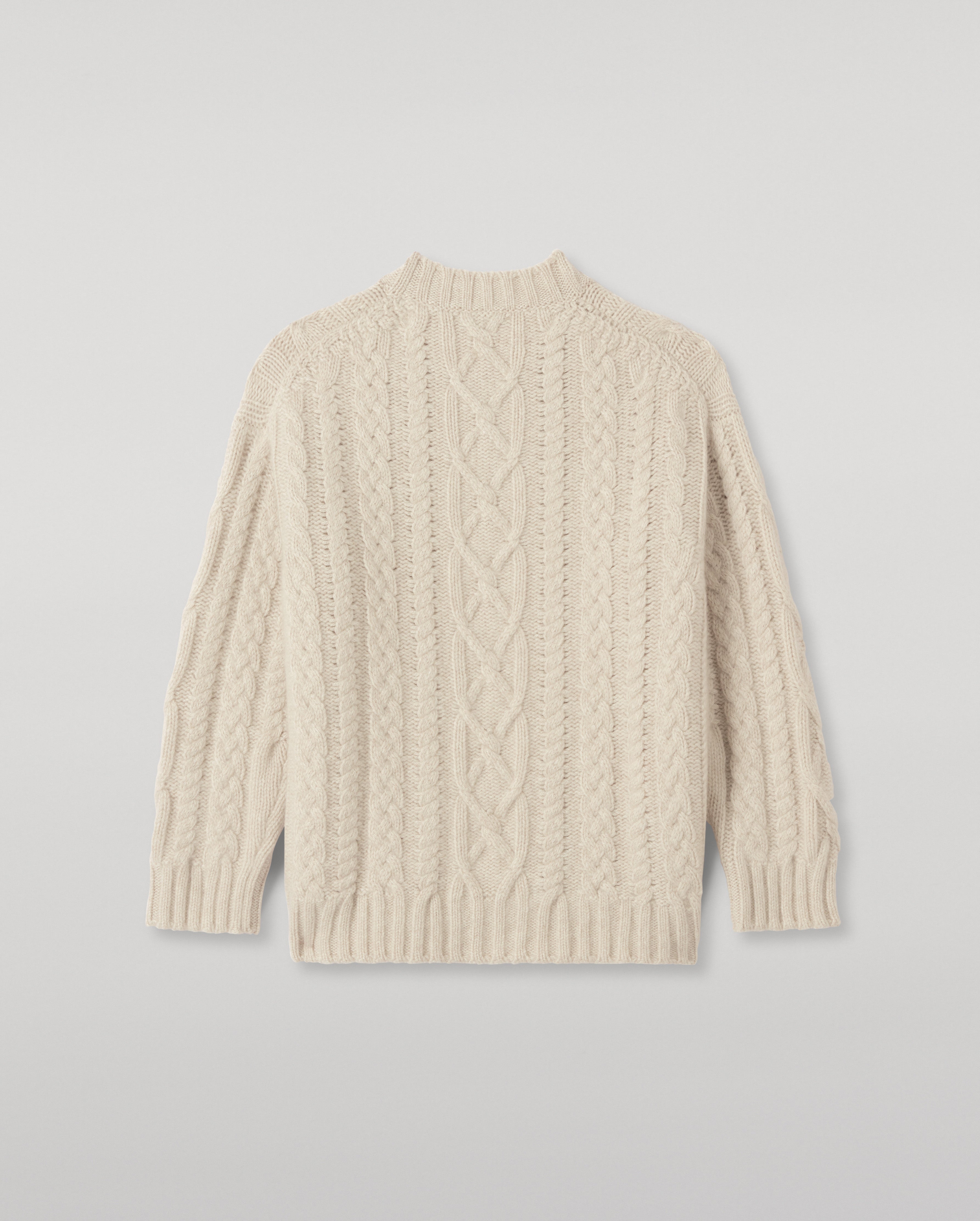 Johnstons of Elgin - Mabel Natural Aran Cable Jumper