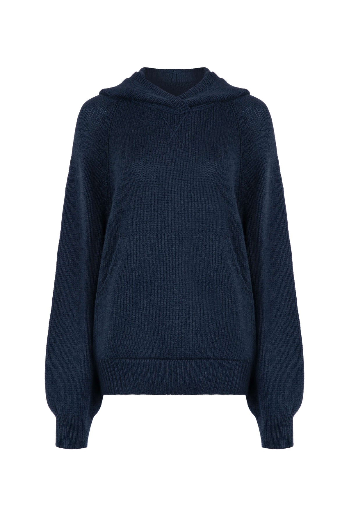 Johnstons of Elgin - Oversized Mid Blue Cashmere Hoodie