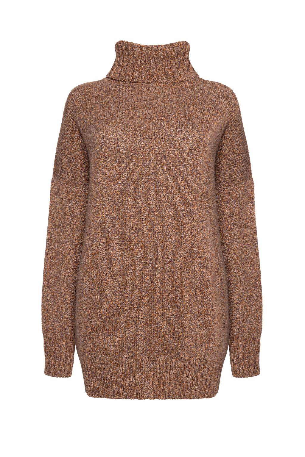 Johnstons of Elgin - Slouchy Cashmere Marl Roll Neck Jumper