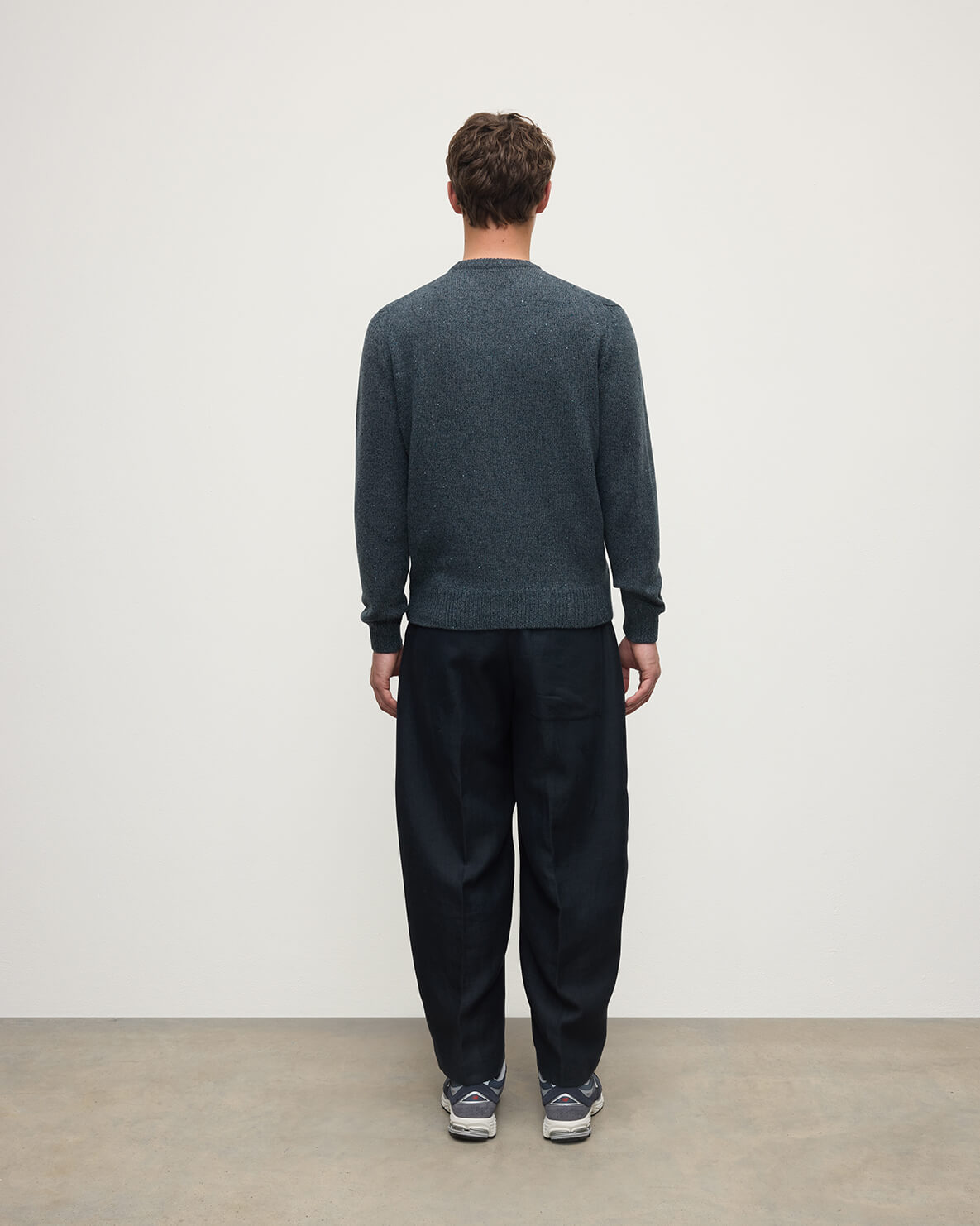 Johnstons of Elgin - Blue Donegal Cashmere Marl Jumper