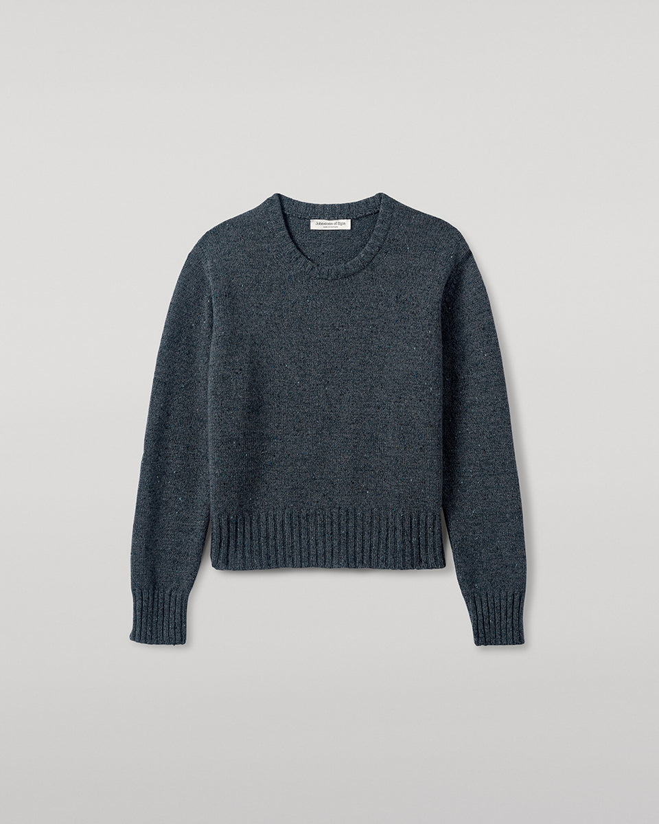 Johnstons of Elgin - Donegal Cashmere Blue Jumper