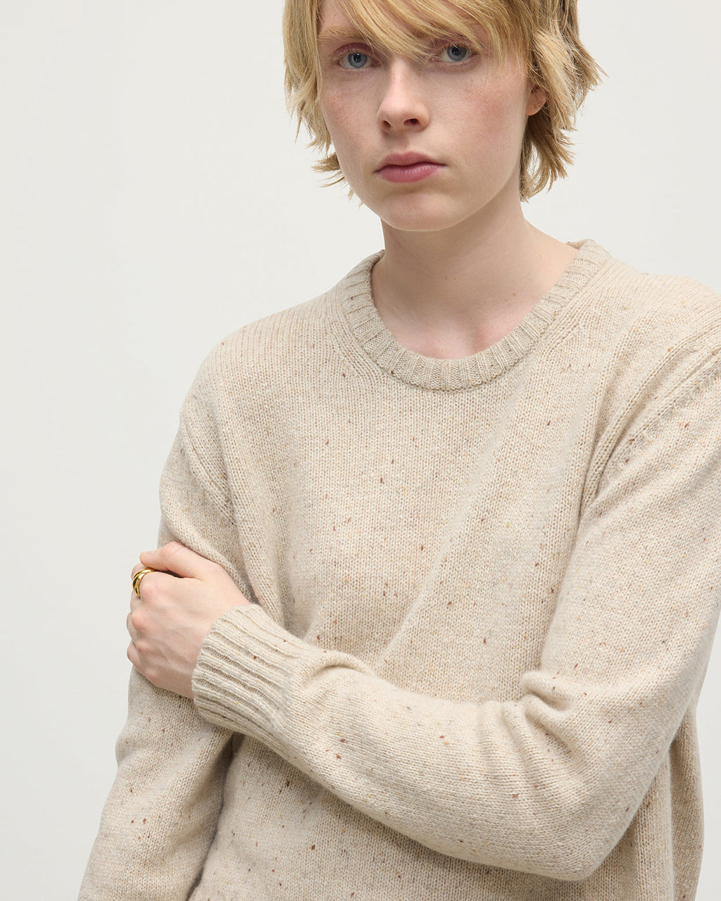 Johnstons of Elgin - Donegal Cashmere Cream Jumper