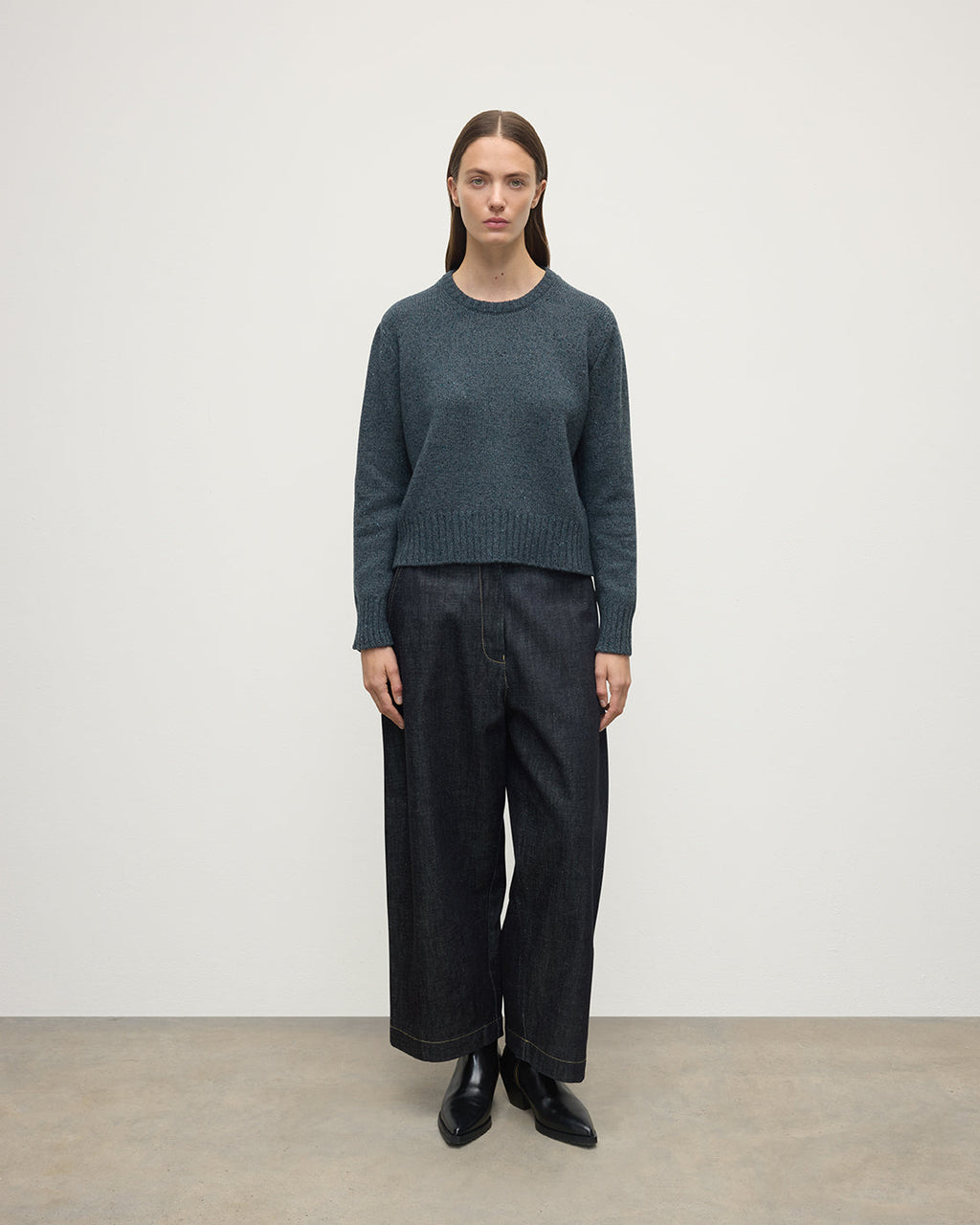 Johnstons of Elgin - Donegal Cashmere Blue Jumper