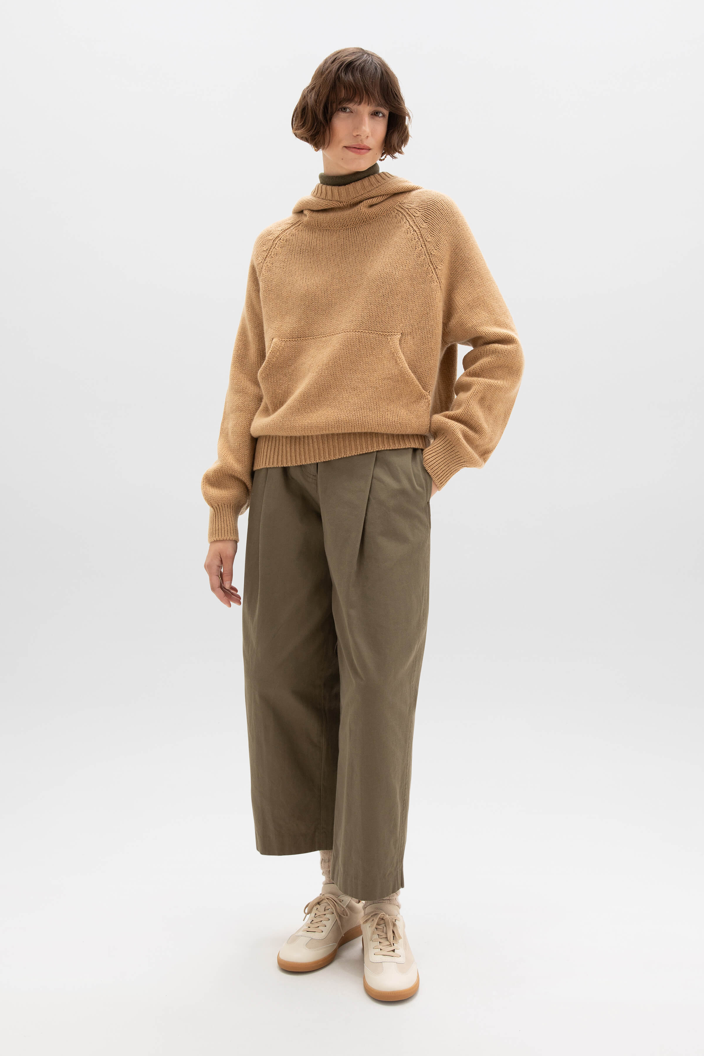 Johnstons of Elgin - Oversized Camel Cashmere Hoodie