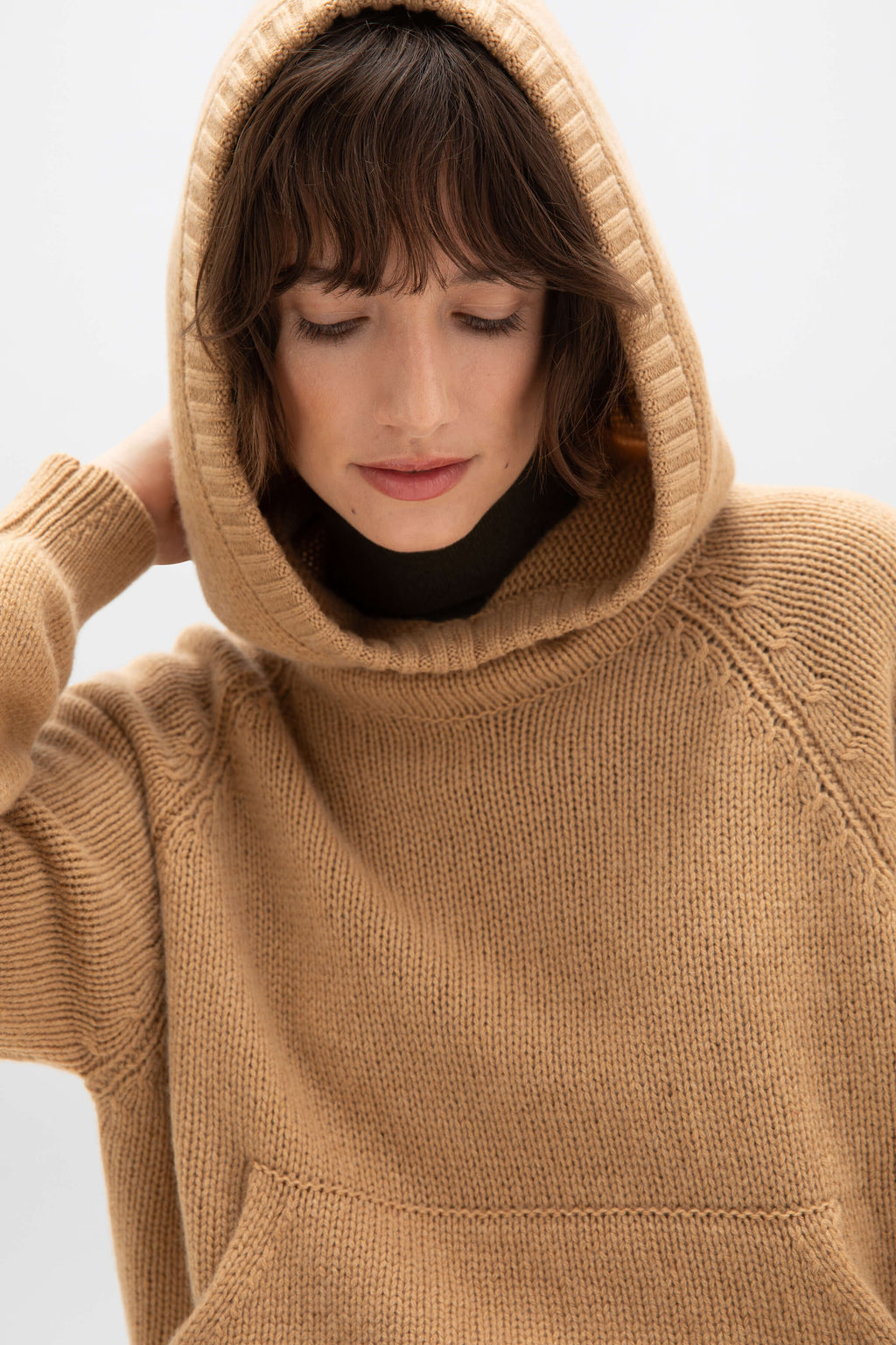 Johnstons of Elgin - Oversized Camel Cashmere Hoodie