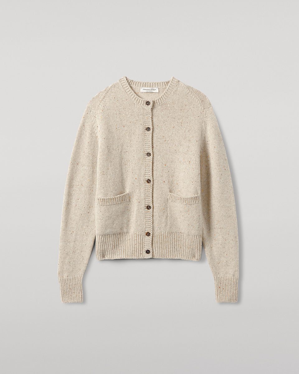 Johnstons of Elgin - Donegal Cashmere Cream Cardigan