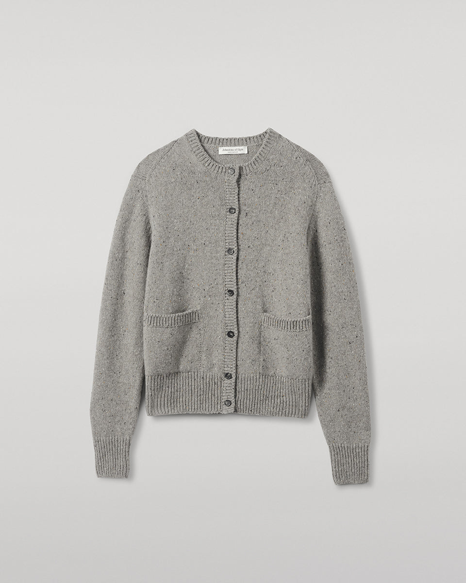 Johnstons of Elgin - Donegal Cashmere Grey Cardigan