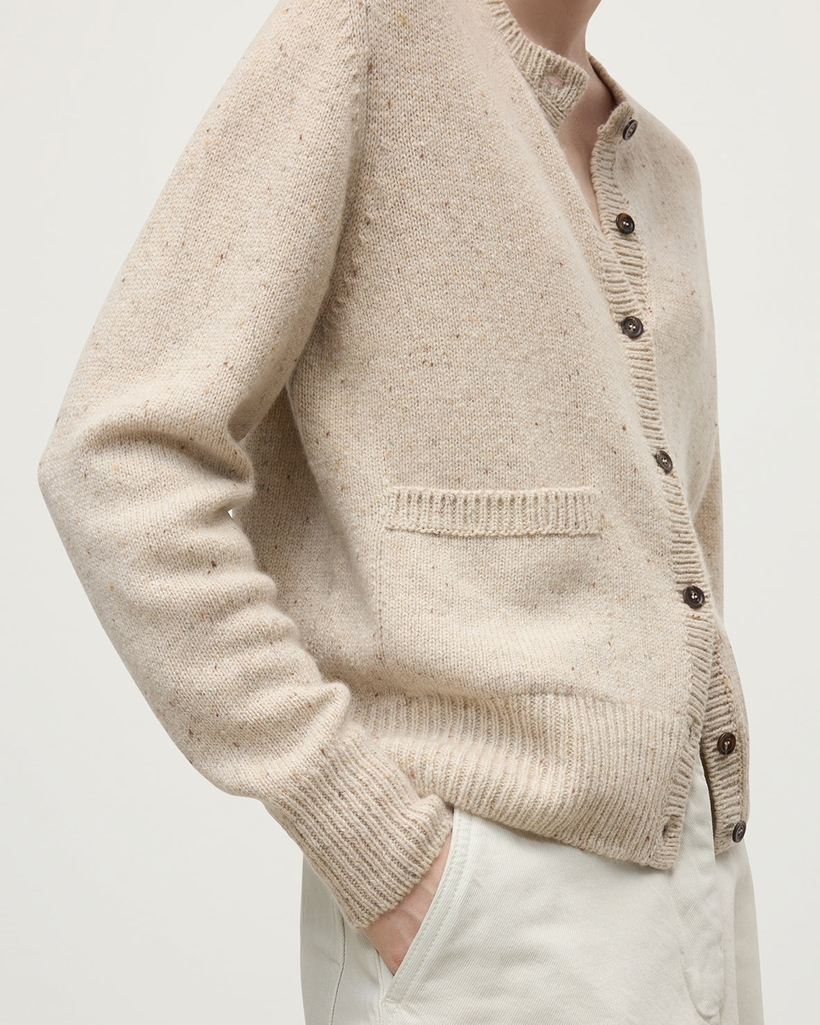 Johnstons of Elgin - Donegal Cashmere Cream Cardigan