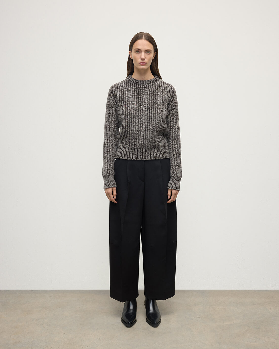 Johnstons of Elgin - High Neck Donegal Cashmere Brown Jumper
