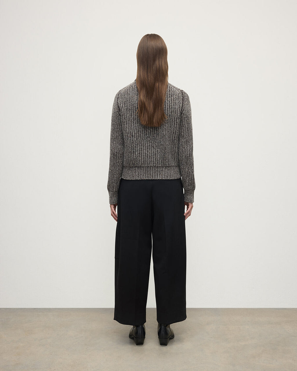 Johnstons of Elgin - High Neck Donegal Cashmere Brown Jumper